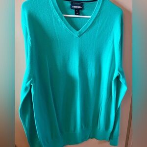 Lands' End Women's V-Neck Sweater - Teal